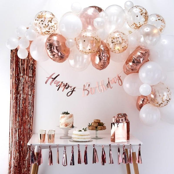 BALLOON ARCH - ROSE GOLD GINGER RAY, Balloons, GINGER RAY - Bon + Co. Party Studio