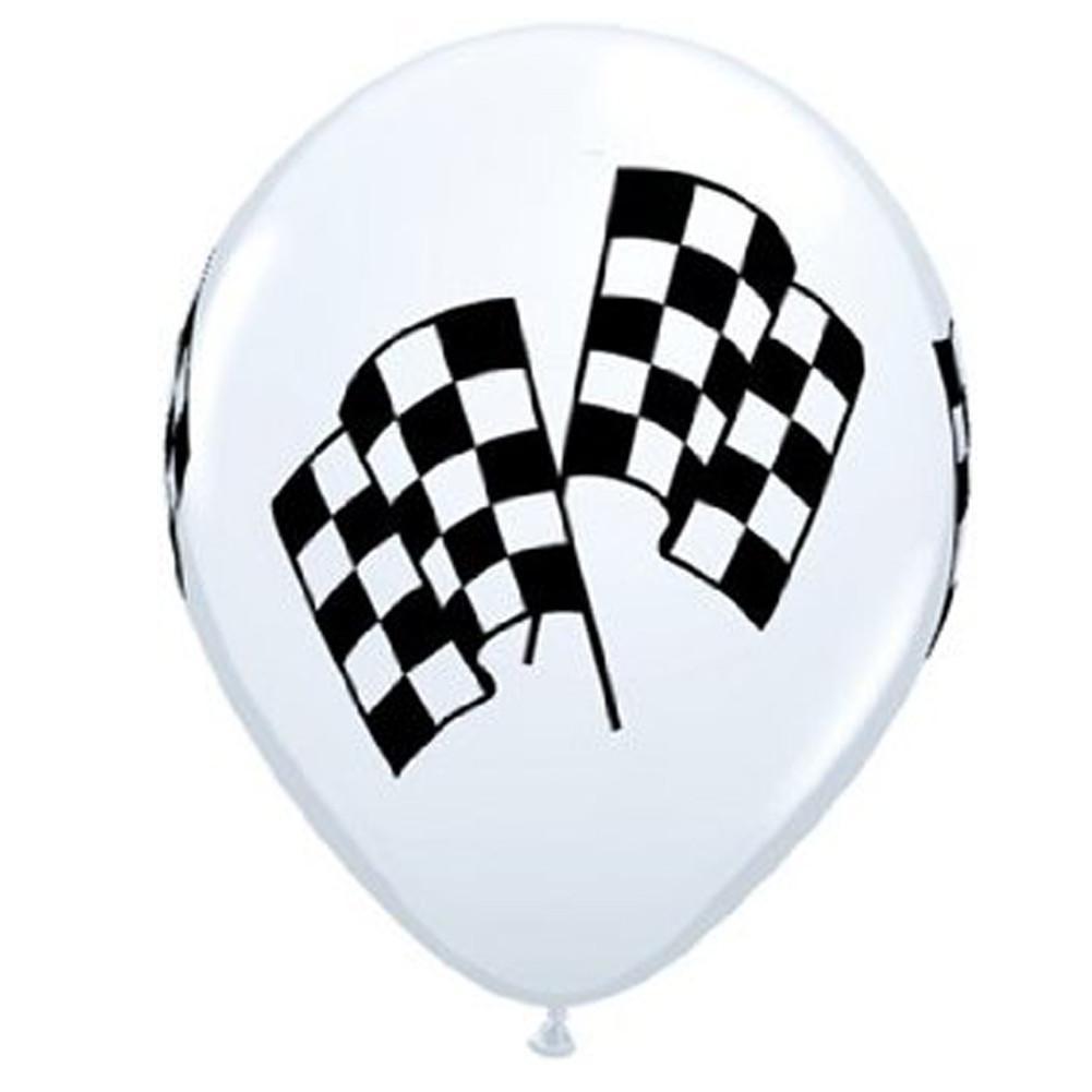 BALLOON BAR - RACING & SPORTS CHECKERED FLAG 11", Balloons, QUALATEX - Bon + Co. Party Studio