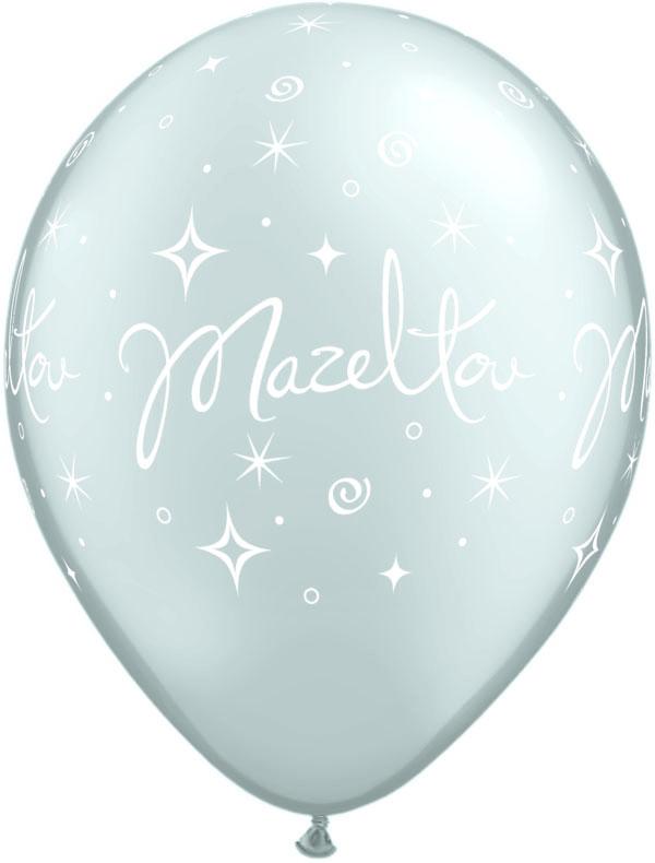 BALLOON BAR - MAZELTOV SILVER 11", Balloons, QUALATEX - Bon + Co. Party Studio