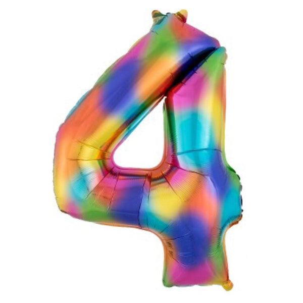 BALLOON BAR - 34” NUMBER RAINBOW SPLASH, Balloons, Anagram - Bon + Co. Party Studio