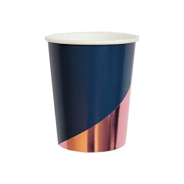 CUPS - ERIKA NAVY COLOURBLOCK CUP, CUPS, HARLOW & GREY - Bon + Co. Party Studio