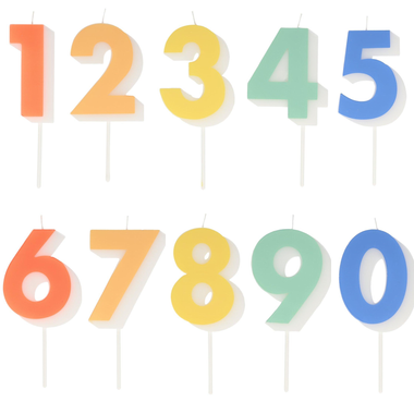 CANDLES - NUMBER CANDLE COLOURED 3D