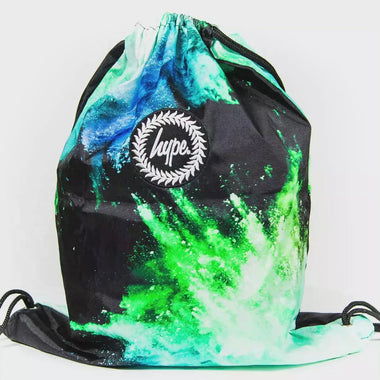 DRAWSTRING BACKPACK - HYPE BLUE & GREEN CHALK DUST