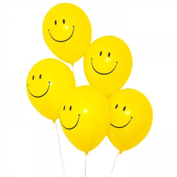 BALLOONS - SMILEY HAPPY FACE 5", Balloons, QUALATEX - Bon + Co. Party Studio