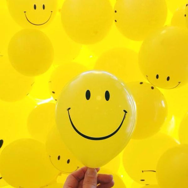 BALLOONS - SMILEY HAPPY FACE 5", Balloons, QUALATEX - Bon + Co. Party Studio