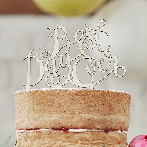 CAKE TOPPER - WOODEN BEST DAY EVER GINGER RAY, Picks + Toppers, GINGER RAY - Bon + Co. Party Studio