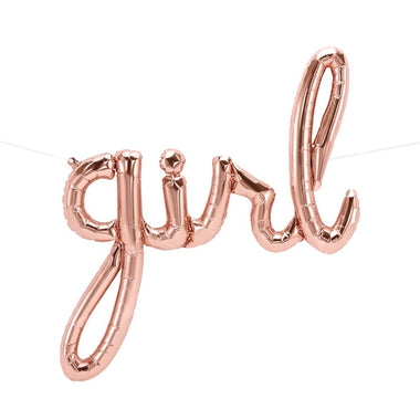 BALLOONS - SCRIPT GIRL ROSE GOLD, Balloons, Northstar (Surprize Enterprize) - Bon + Co. Party Studio