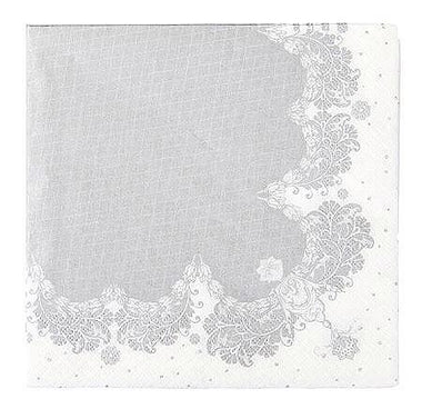 NAPKINS - LARGE PARTY PORCELAIN SILVER, NAPKINS, TALKING TABLES - Bon + Co. Party Studio