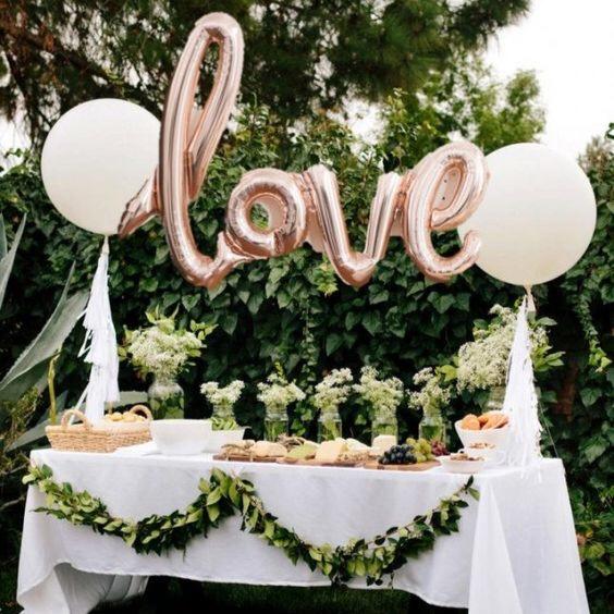 BALLOONS - SCRIPT LOVE ROSE GOLD, Balloons, TALKING TABLES - Bon + Co. Party Studio