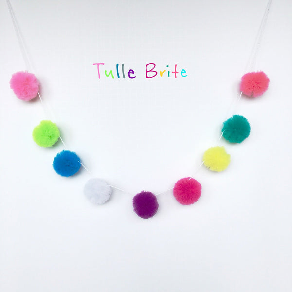 POM POM GARLAND - TULLE BRITE, Pom Pom Garland, BON + CO - Bon + Co. Party Studio