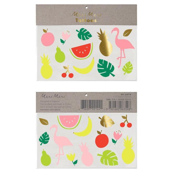 TATTOOS - NEON TROPICAL, Tattoos, MERI MERI - Bon + Co. Party Studio