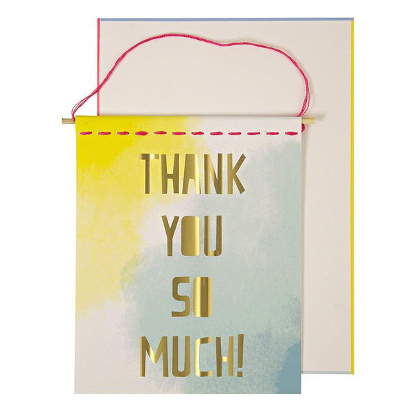 GREETING CARD - THANK YOU BANNER, GIFT GIVING, MERI MERI - Bon + Co. Party Studio