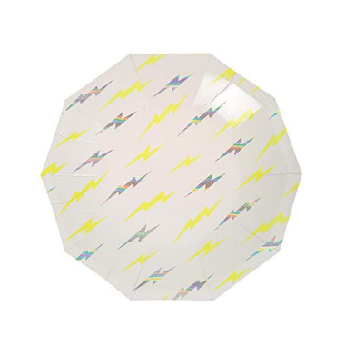 PLATES - SMALL SUPERHERO ZAP LIGHTENING BOLT, PLATES, MERI MERI - Bon + Co. Party Studio