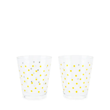 TUMBLER GIFT SET - ACRYLIC 2 PACK OF GOLD DOT