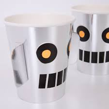 CUPS - SILVER MERI MERI ROBOT