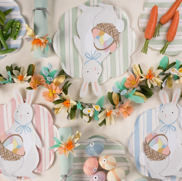 PLATES XL DINNER - PASTEL TICKING STRIPE