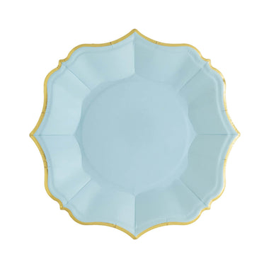 PLATES SMALL - BLUE DESSERT SCALLOPED SKY BLUE