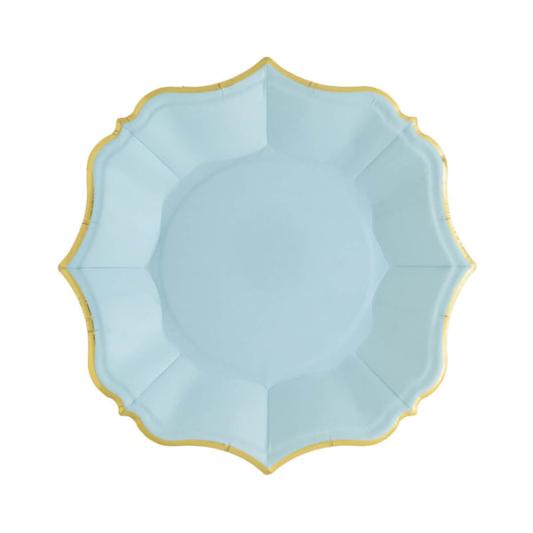 PLATES SMALL - BLUE DESSERT SCALLOPED SKY BLUE