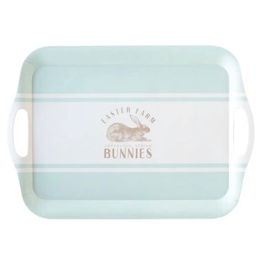 SERVING TRAY - VINTAGE BUNNY BAMBOO TRAY