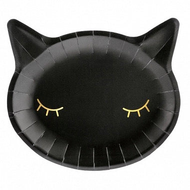 PLATES SMALL - ANIMAL CAT BLACK