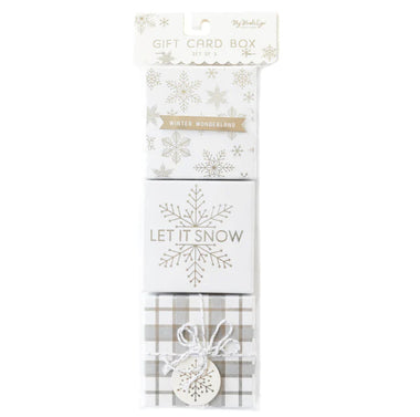 GIFT CARD BOXES - SILVER BOW