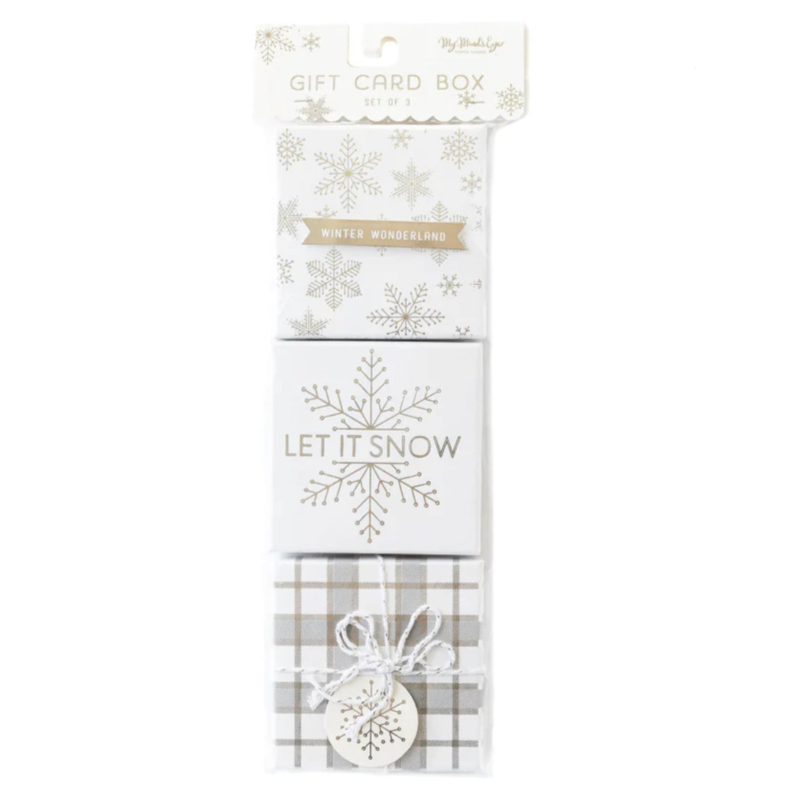GIFT CARD BOXES - SILVER BOW