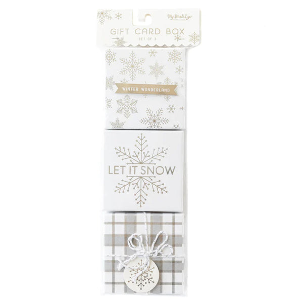 GIFT CARD BOXES - SILVER BOW