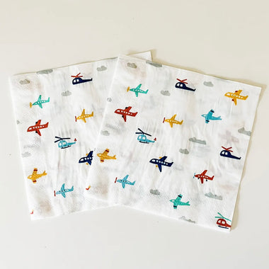 NAPKINS LARGE - VEHICLE AIRPLANES