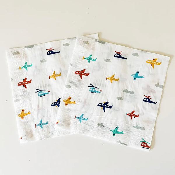 NAPKINS LARGE - VEHICLE AIRPLANES