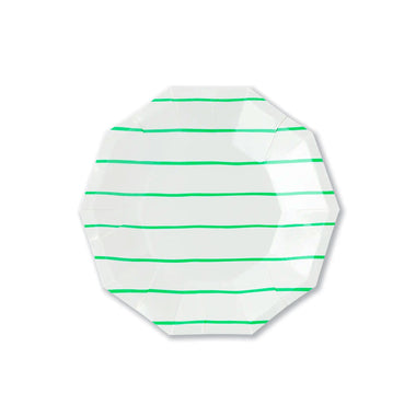 PLATES SMALL - GREEN FRENCHIE STRIPES CLOVER
