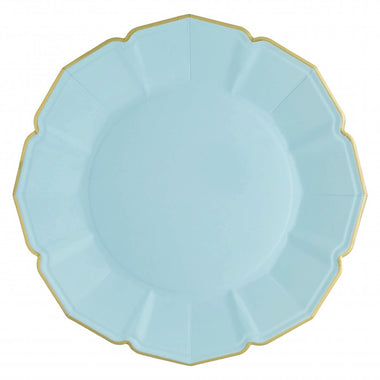 PLATES XL DINNER - BLUE SCALLOPED SKY BLUE