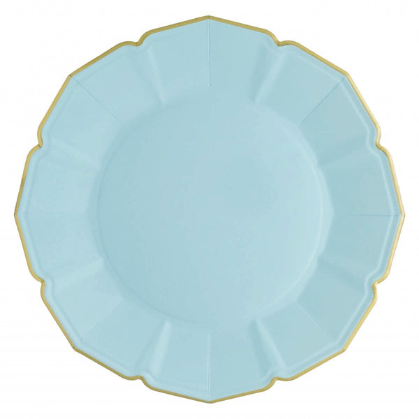 PLATES XL DINNER - BLUE SCALLOPED SKY BLUE
