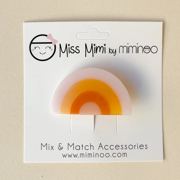 HAIR CLIPS - BOHO RAINBOW BARRETTE ACRYLIC