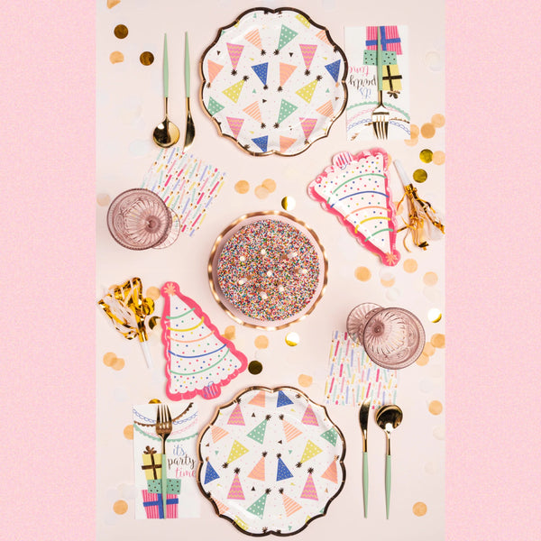 PLATES XL DINNER - BIRTHDAY PARTY HATS