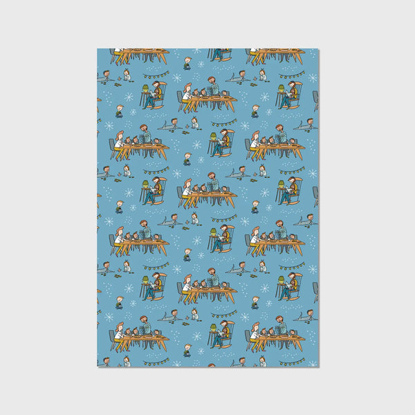 GIFT WRAP FLAT SHEETS - HANUKKAH FAMILY