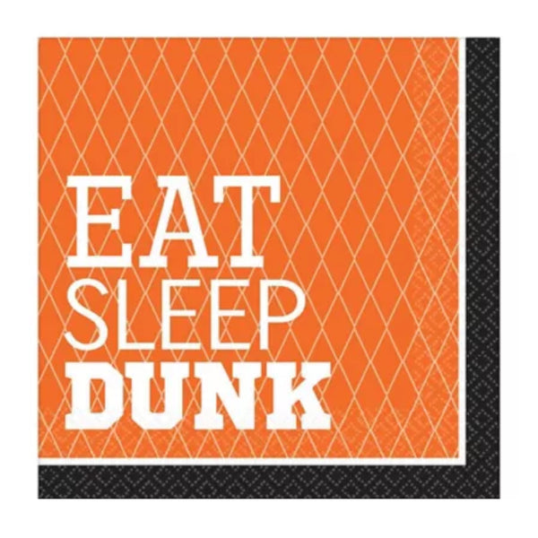 NAPKINS LARGE - SPORTS BASKETBALL NOTHING BUT NET EAT SLEEP DUNK