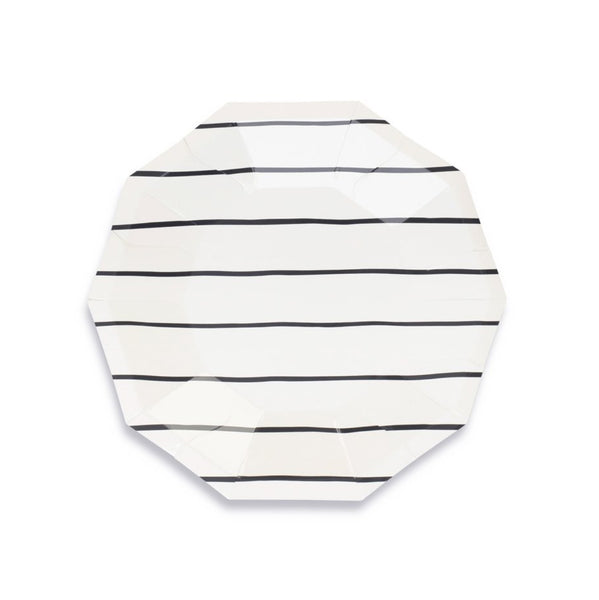 PLATES SMALL - BLACK DAYDREAM SOCIETY FRENCHIE STRIPES INK