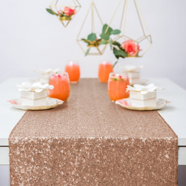 TABLERUNNER - SEQUIN ROSE GOLD