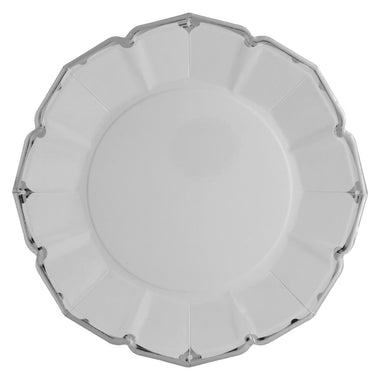 PLATES XL DINNER - GREY SCALLOPED