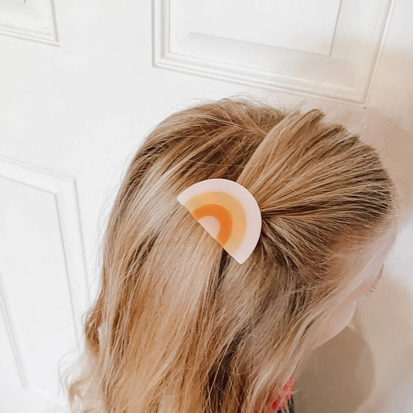 HAIR CLIPS - BOHO RAINBOW BARRETTE ACRYLIC