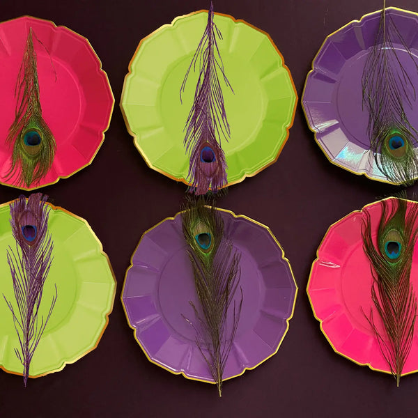PLATES XL DINNER - PINK FUCHSIA SCALLOPED