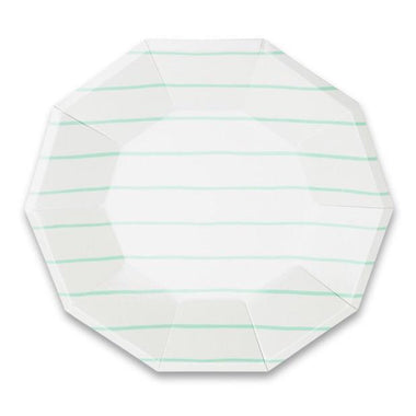 PLATES - LARGE DAYDREAM SOCIETY FRENCHIE STRIPES MINT, PLATES, Daydream Society - Bon + Co. Party Studio
