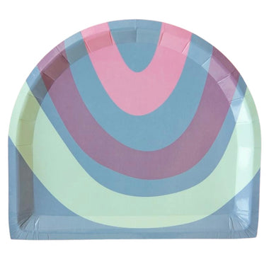 PLATES LARGE - RAINBOW BLUE BLOOM ARCH