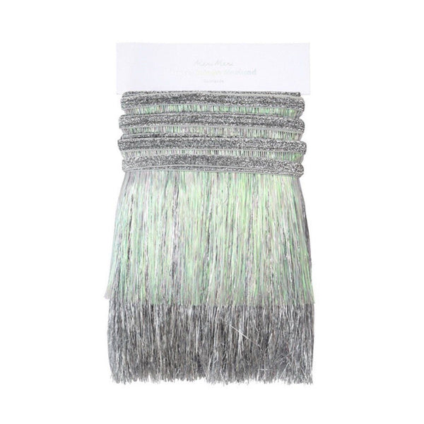 FRINGE GARLAND - SILVER IRIDESCENT, Tassel Garland, Meri meri - Bon + Co. Party Studio
