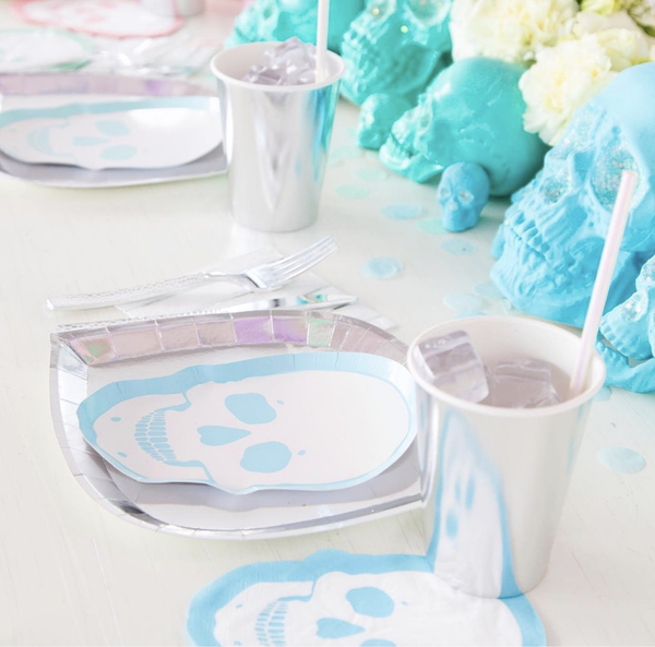 PLATES LARGE - HALLOWEEN PASTEL SKELETON