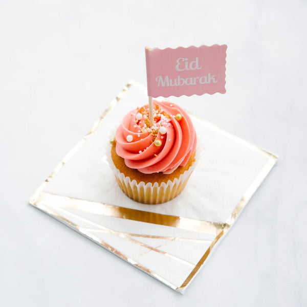 NAPKINS SMALL - WHITE EID MUBARAK