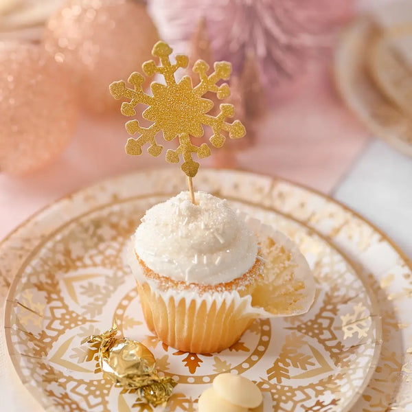 PARTY PICKS - GOLD SNOWFLAKE