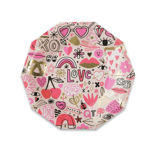 PLATES - SMALL DAYDREAM SOCIETY LOVE NOTES, PLATES, Daydream Society - Bon + Co. Party Studio