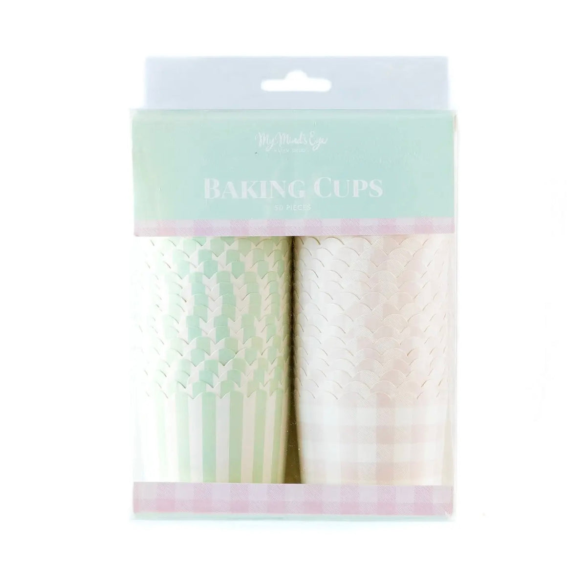 FOOD CUPS - PASTELS STRIPES + GINGHAM (PACK OF 50)