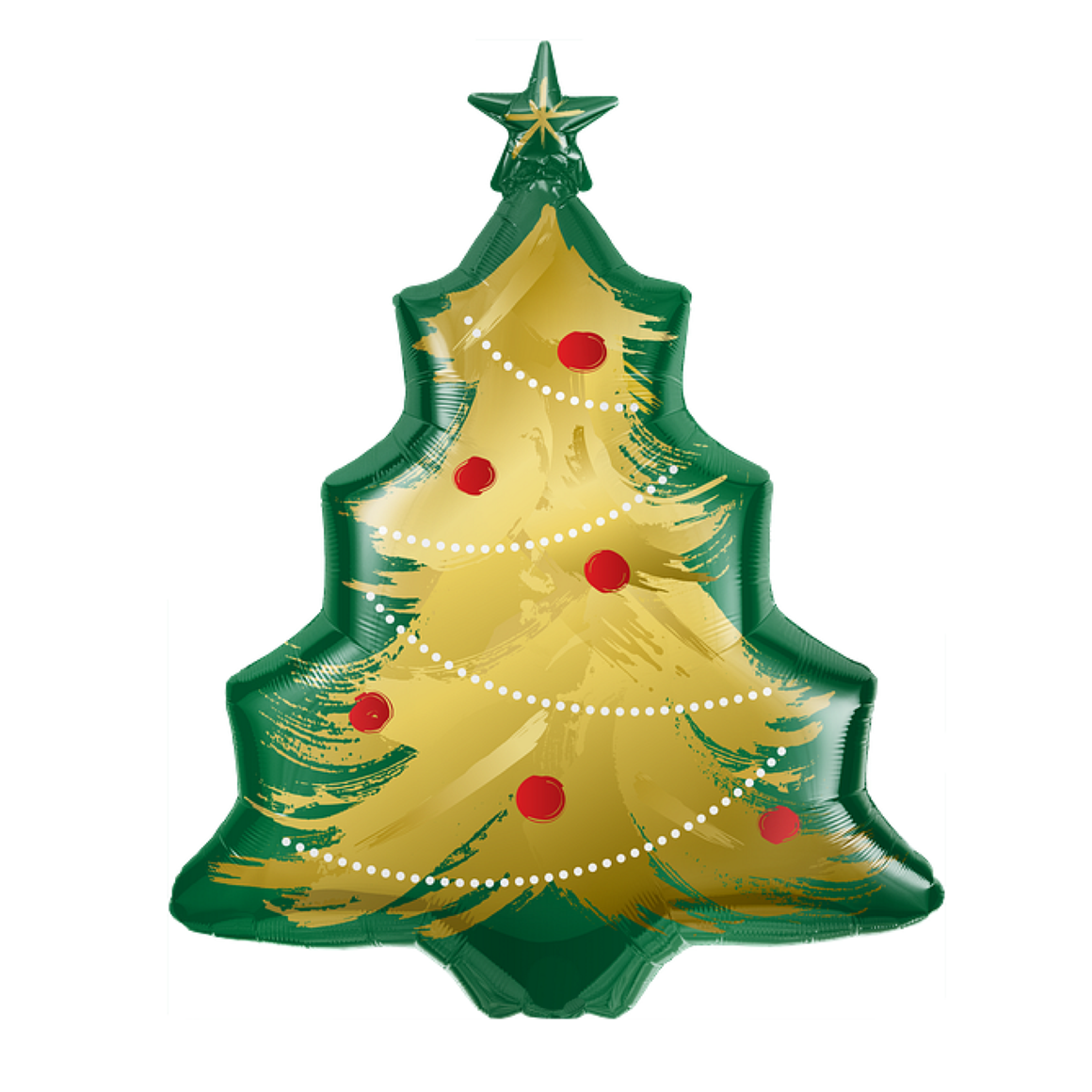 BALLOONS - CHRISTMAS TREE GOLD BRUSHED